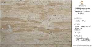 Travertino Fiorito Travertine Tiles, Mexico Beige Travertine