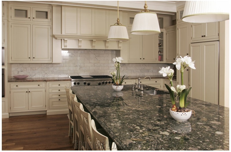 Verde Marinace Granite Kitchen Top, Verde Marinace Green Granite