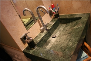 Rain Forest Green Marble Bathroom Top