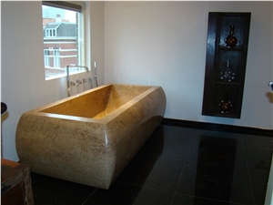 Giallo Travertine Bath Tub, Giallo Yellow Travertine Bath Tub
