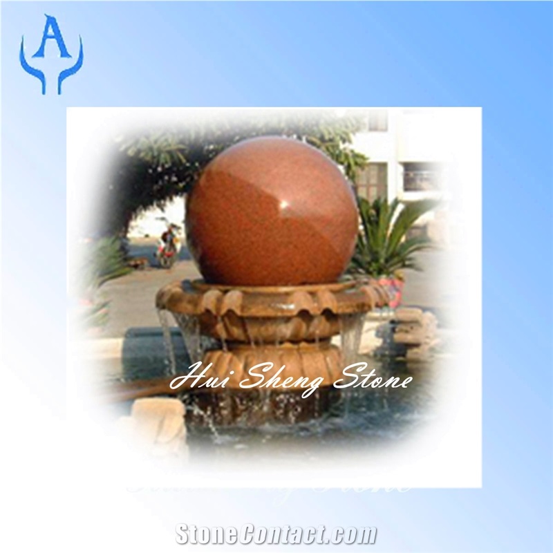 Granite Brown Fountain Ball