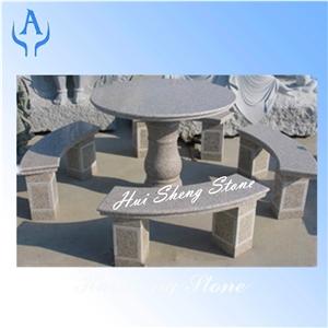 Grey Granite Bench&Table,Grey Granite