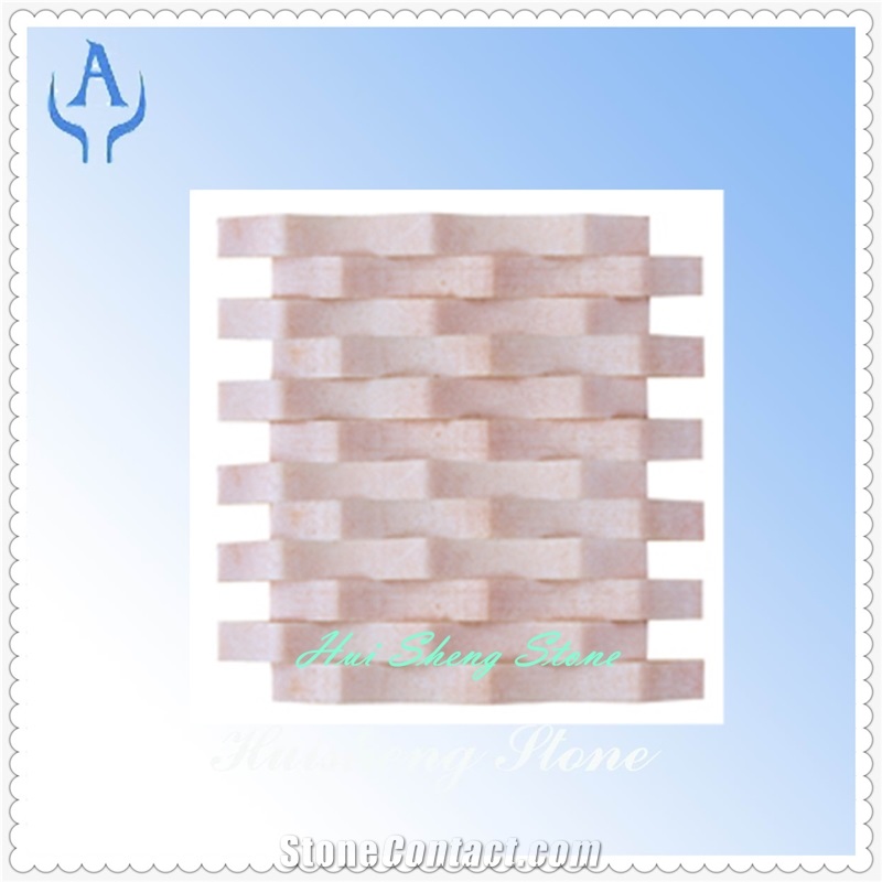 Marble Pink Stone Mosaic, Pink Marble