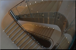 Chaumont Limestone Staircase, Chaumont Beige Limestone Staircase