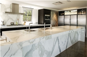 Statuary Marble Kitchen Design, Statuary White Marble Kitchen Design