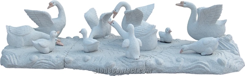 Granite Animal Sculpture, Sculpture Of Goose