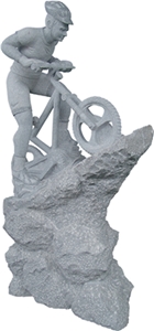 Granite Figure Sculpture, Grey Granite Sculpture