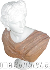 White Marble Head Statue