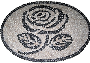 Pebble Mosaic Stone Medallion