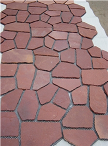 Red Crazy Pattern Paver,red Flagstone