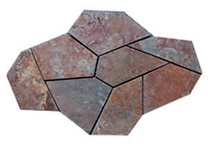 Red Crazy Pattern Slate Pavers,red Flagstone