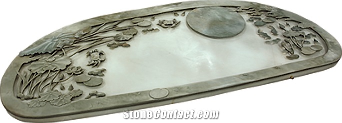 Stone Carved Tea Table Top