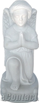 White Marble Angel Sculpture