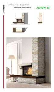 Beige Pinar Sandstone Fireplace