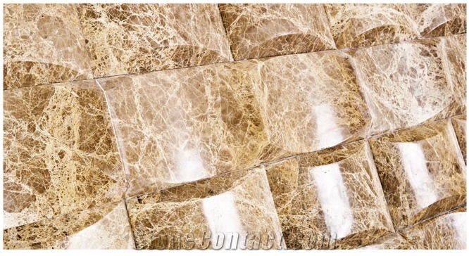 Emperador Bursa 3D Mosaic, Emperador Bursa Brown Marble Mosaic