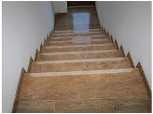 Ivory Brown Granite Stairs, Ivory Brown Pink Granite Stairs