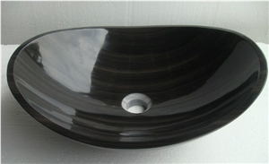 Black Wooden Marble Sink