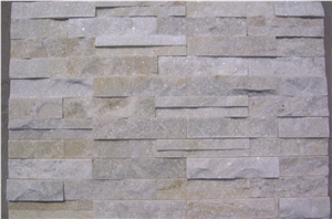 Stacked Stone Panels, White Quartzite Stacked Stone