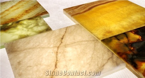DURA-Lite Translucent Glass Backed Stone Panels