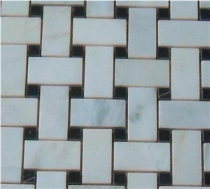 Bianco Venato Carrara Mosaic, Bianco Venato White Marble Mosaic