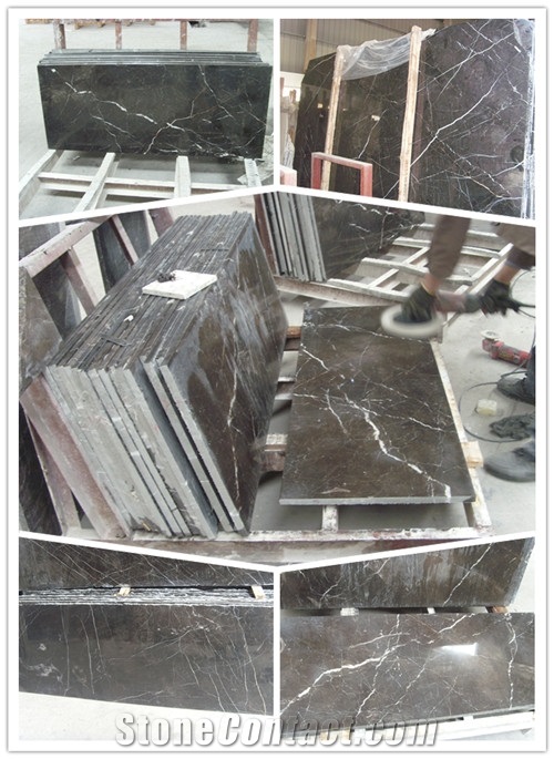 Chinese St.Laurent Marble Slabs, China Brown Marble