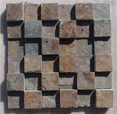Natural Slate Mosaic Pattern