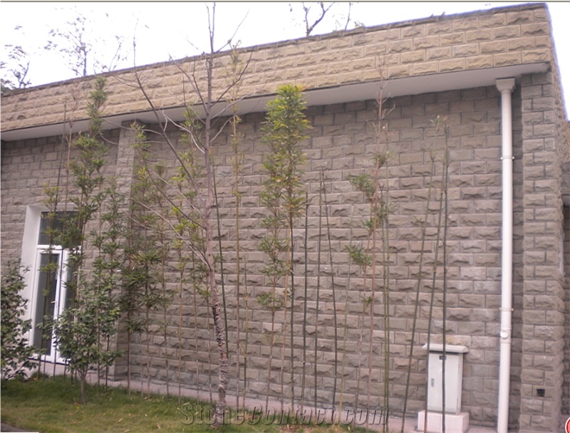 Building Wall Cladding with Sandstone