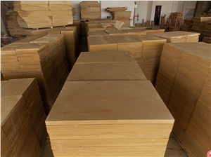 Machine Cut Yellow Sandstone Tile