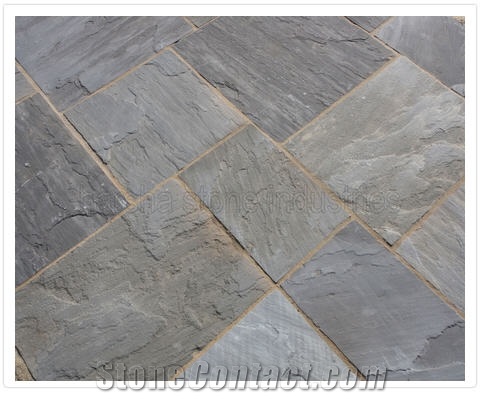 Sagar Black Sandstone Natural Handcur Pattern, India Grey Sandstone