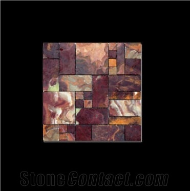 Multicolor Red Onyx Mosaic