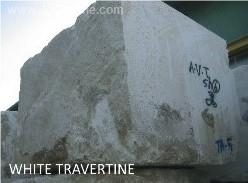 White Travertine Block