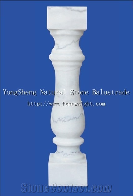 White Marble Balustrade/stone Baluster 80x12x12 cm