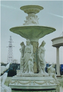 Beijing White Marble Fountain
