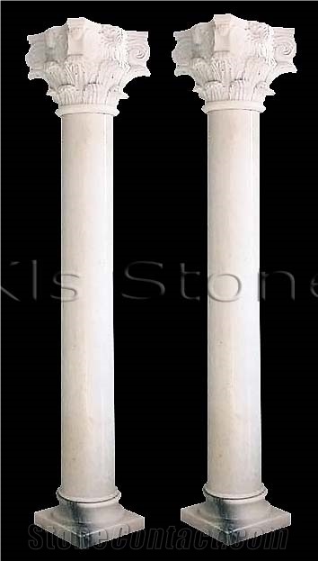 Imperial White Marble Column