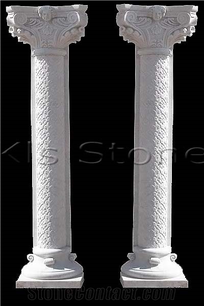 Marble Corinthians Column, White Marble Column