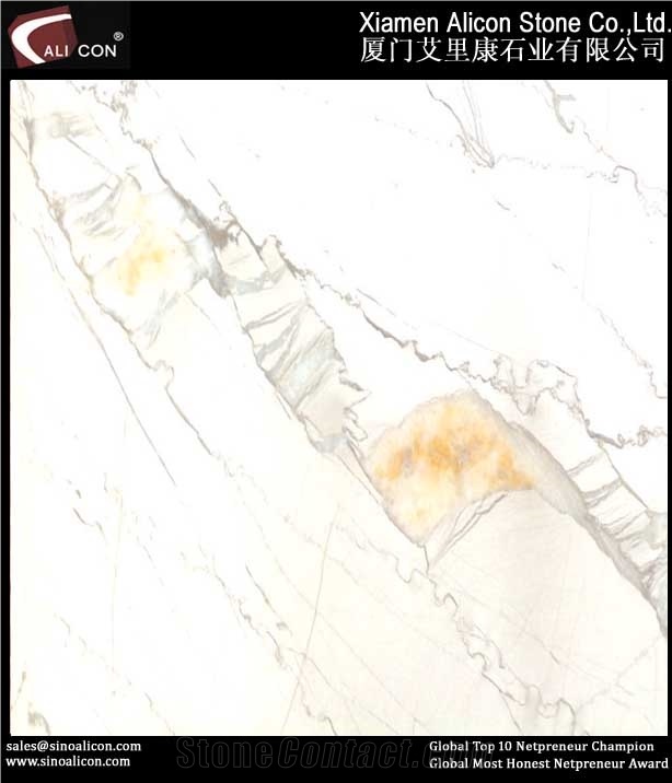 Picasso White Marble Slabs, Italy White Marble