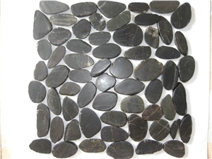 Black Flat Pebbles