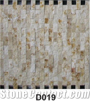 Stone Mosaic,split Face Marble Mosaic, Sunny Beige Marble Mosaic