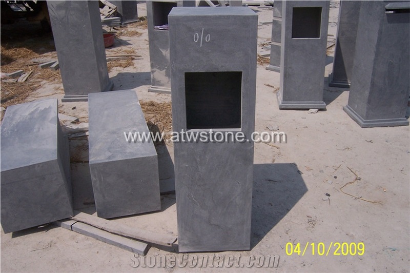 Natural Outdoor Blue Stone Mailbox/ Letter Box