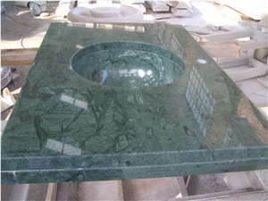 India Green VanityTop, Green Marble Bath Tops