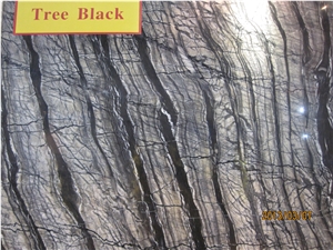 Black Tree, Wooden Black Marble Slabs