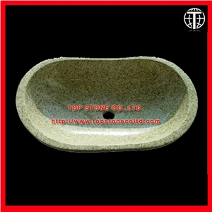 Granite Kitchen Sink, Giallo Santa Cecilia Yellow Granite Sink