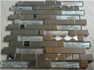 Stainless Steel with Glass Metal Mosaic