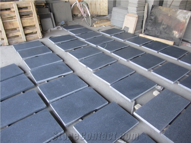 Bingzhou Black, Honed G332 Granite Tiles