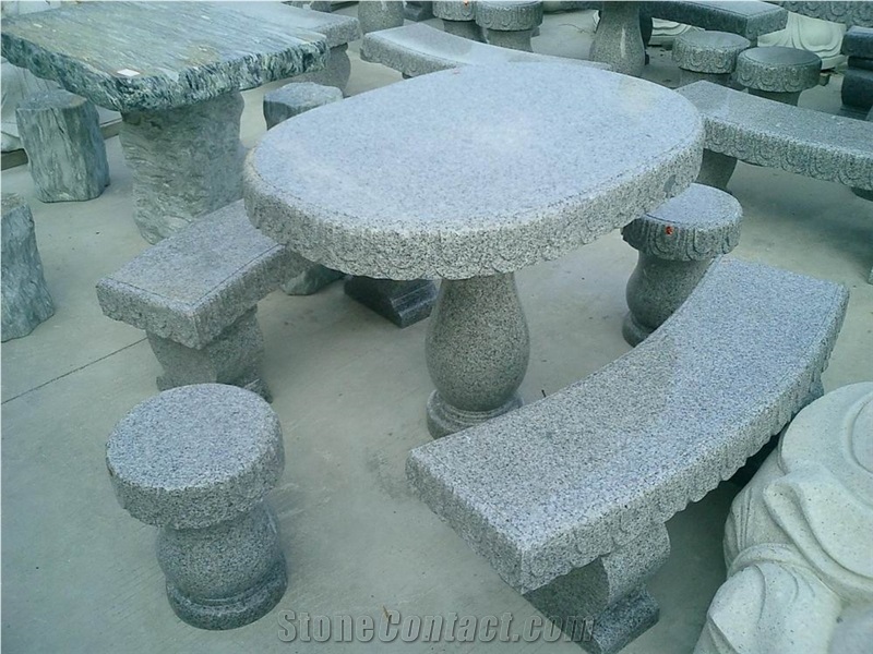 shandong blue stone table & Benches
