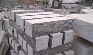 Blue Limestone Kurbstone with Natural Split