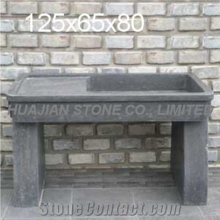 Blue Limestone Tombstone