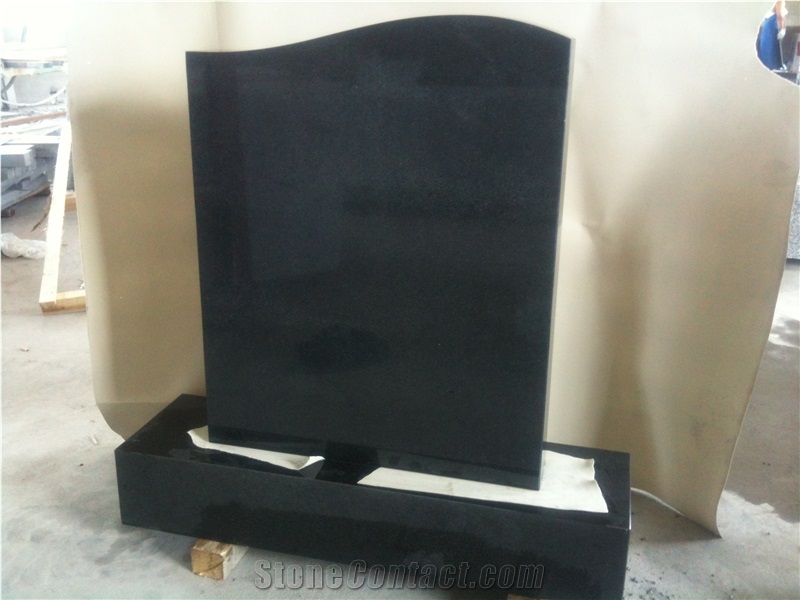 Cheap Shandong Black Granite Monument, Sh ,ong Black Granite Monument