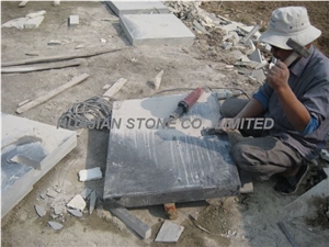 Flamed Blue Limestone Tiles