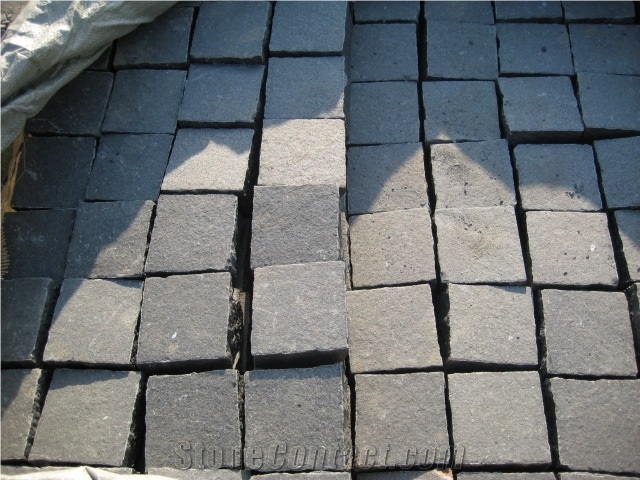 G308 Cobble Stone, Laiwu Black Cobble Stone, G308 Black Granite Cobble Stone
